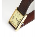 ceas Cartier " Tank Vermeil ". mecanic. cca 1976 Franta